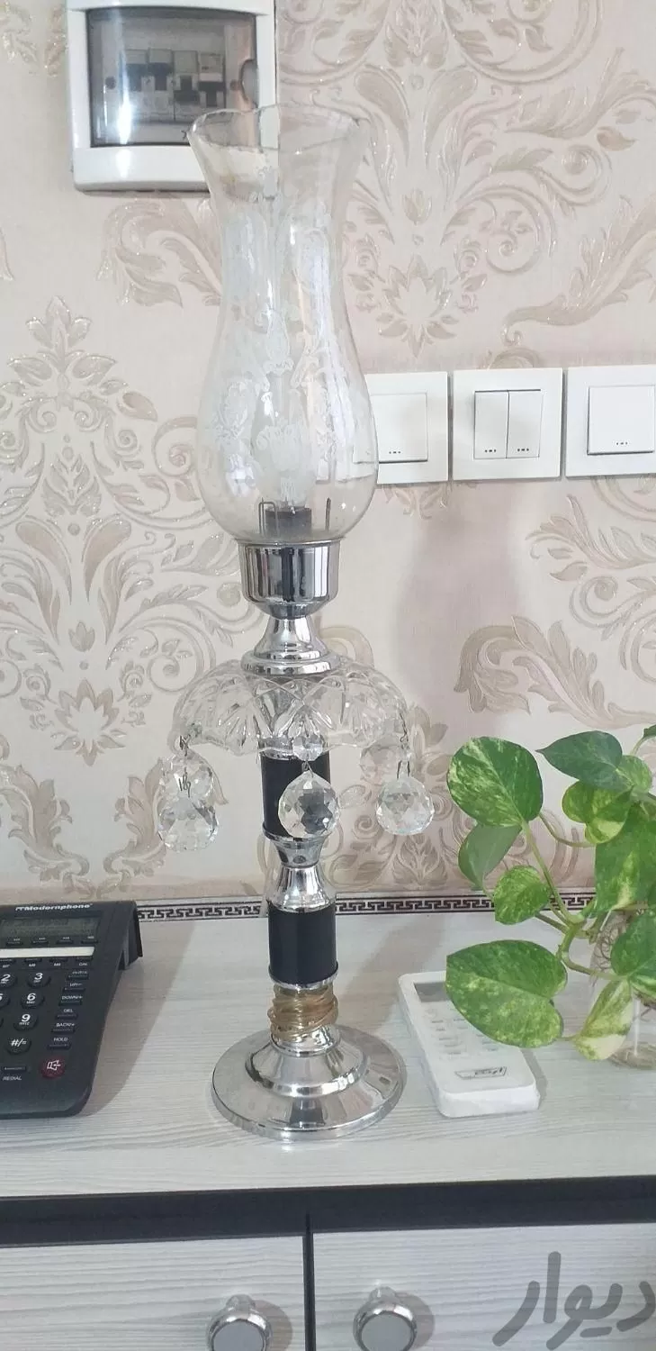 شمعدونی کریستال جهت کسری. فقط یک عددموجوده
