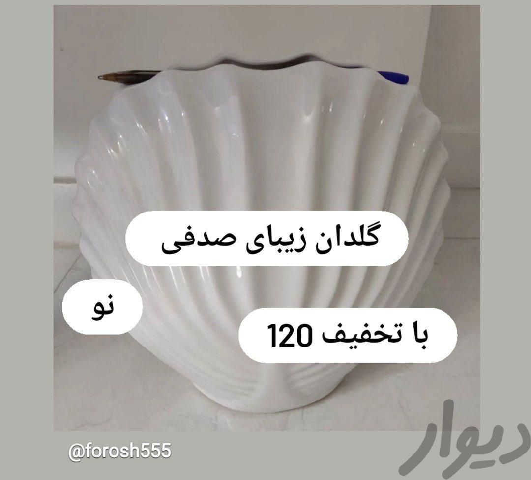 گلدان تزیینی صدفی وصدفها هر کدام 120