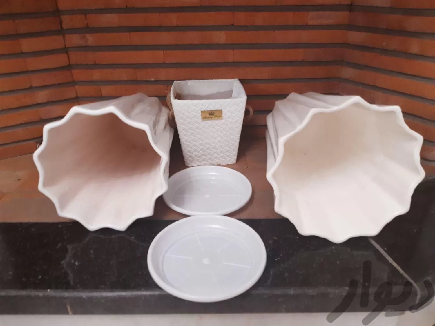 ۴ عدد گلدان سرامیکی و سفالی نونونو جفت